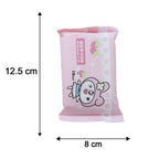 Size reference image of child-friendly wet wipes pack