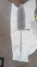 Compact storage solution for the extendable microfiber duster.