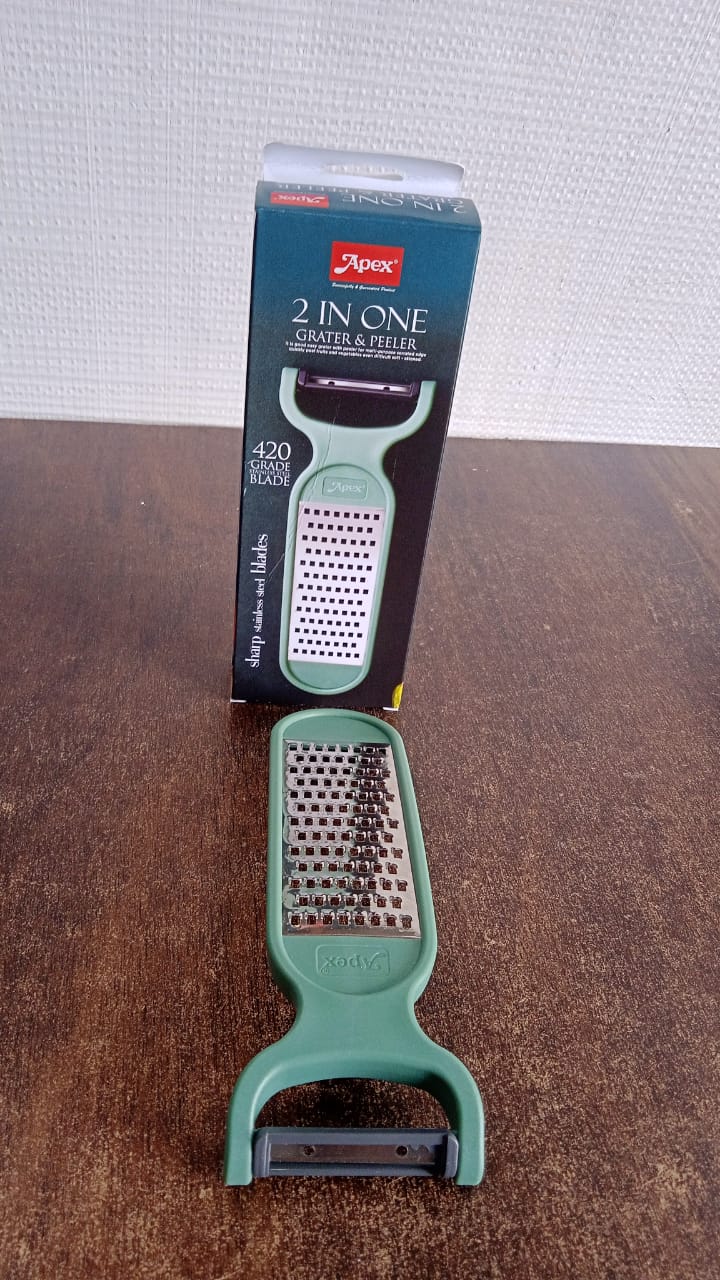 Vegetable grater and peeler compact combo ideal for kitchen prep
