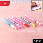 Close-up of 10-in-1 multi ink pen with character design