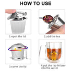 The effective filter infuser in action, brewing a rich cup of tea.