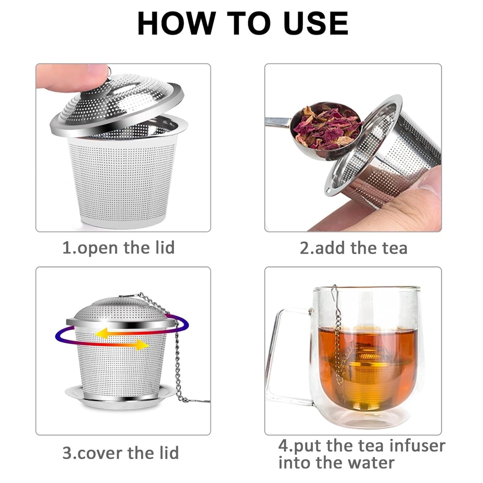 The effective filter infuser in action, brewing a rich cup of tea.