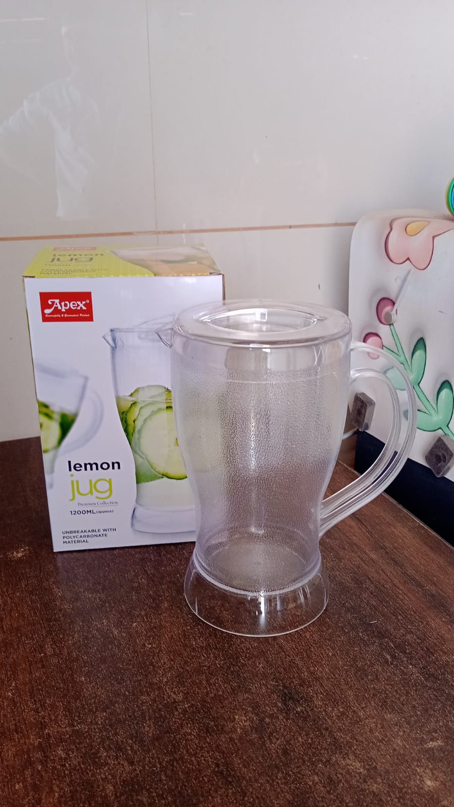 Apex lemon jug placed in modern kitchen setting for fresh water use