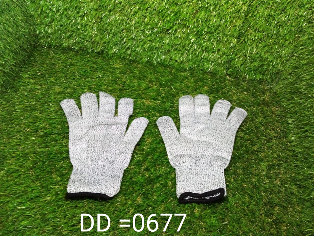 Close-up of protective gloves crafted from high-performance cut-resistant material.