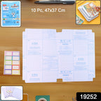 Writable label stickers included with transparent book cover for easy book organization