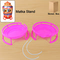 Durable plastic water pot stand securely holding large earthen pot