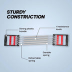 Ergonomic non-slip handles of chest expander providing comfortable grip