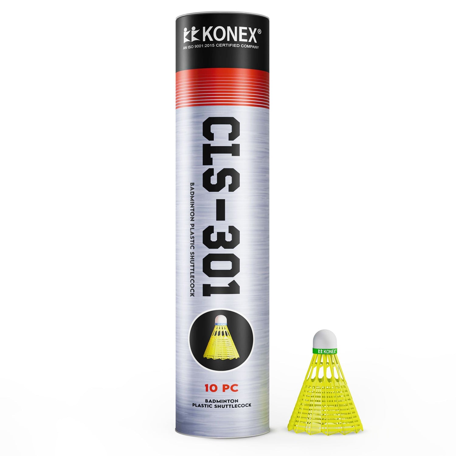 Konex badminton shuttlecock set in reusable tube packaging