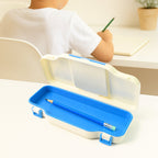 Multi-function children’s pencil case with Tic Tac Toe game and tokens