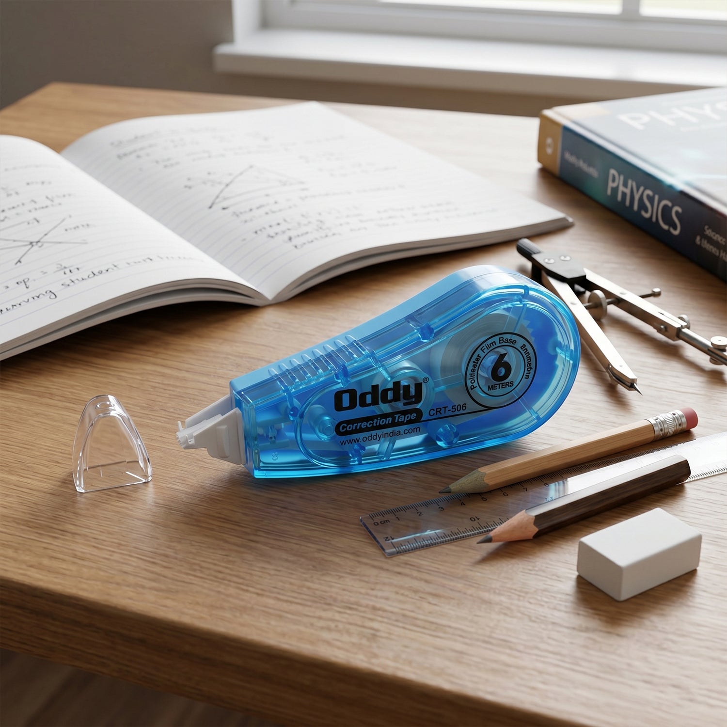 Close-up of correction tape roller