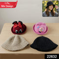 Warm winter bucket cap in mixed design for men, women, and kids