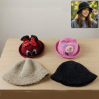 Bucket cap styled for winter outdoor wear