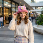 Front view of stylish unisex winter bucket cap