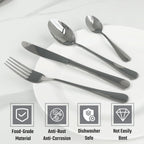 Elegant dining table arrangement with polished stainless steel cutlery