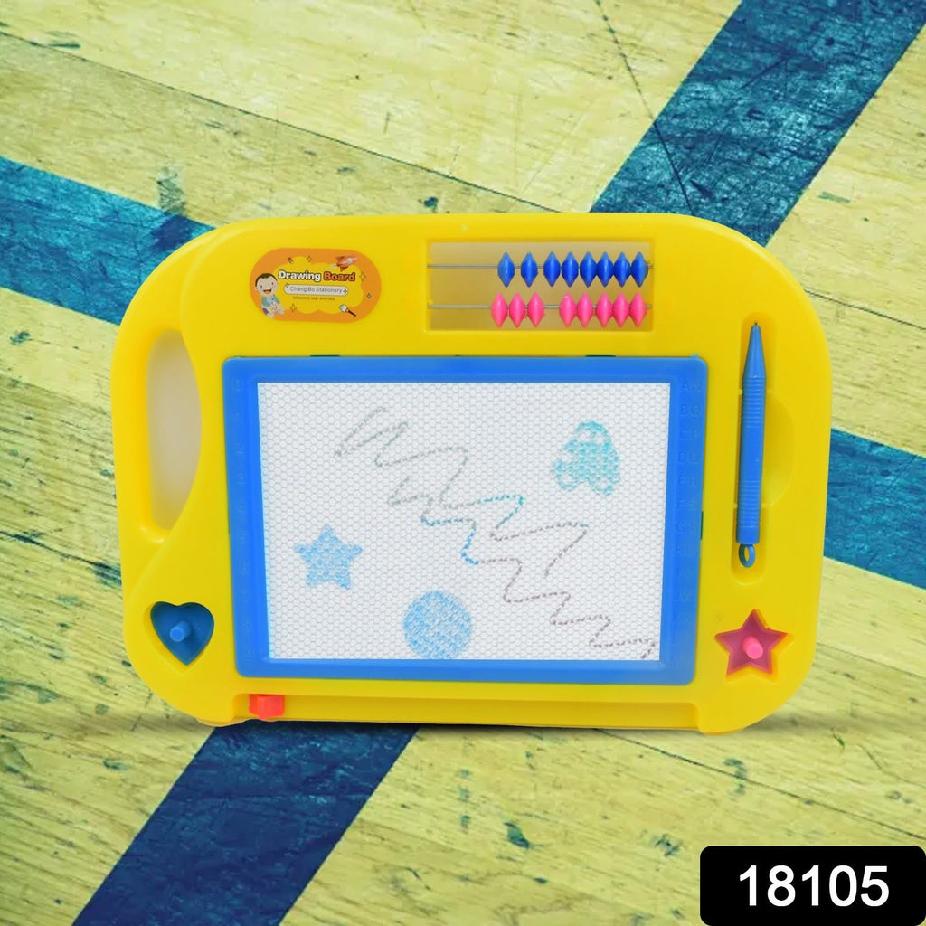 A child happily using the erasable drawing board, showcasing a fun creative activity for kids.