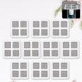  Window Screen Repair Kit with ten self-adhesive mesh patches, ready to fix tears and holes.