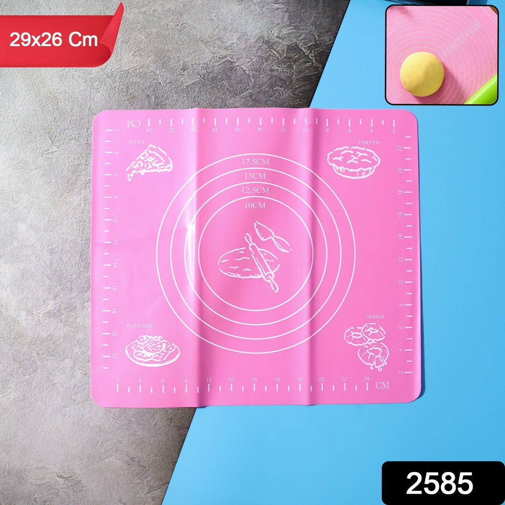 Close-up of the food-grade silicone baking mat showing measurement markings.