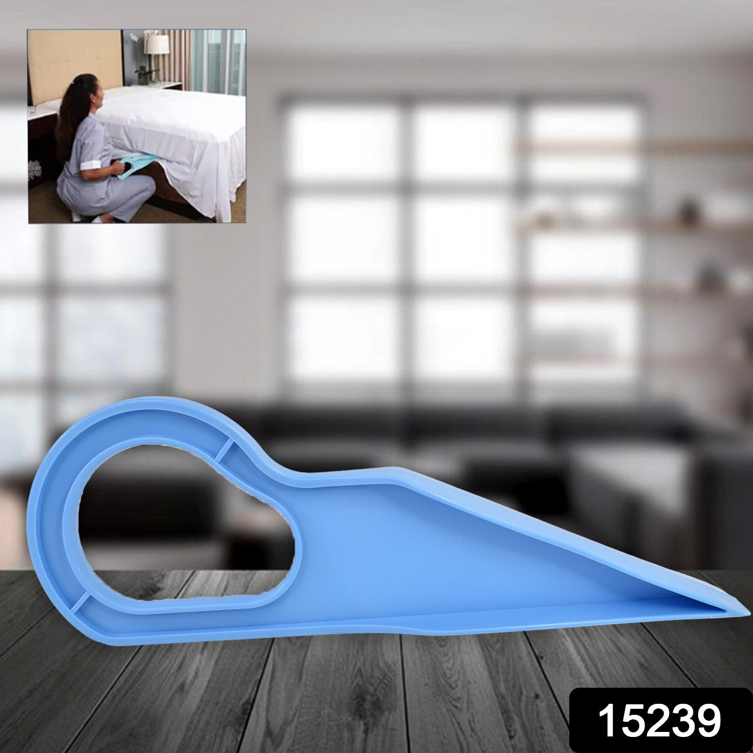Mattress lifter tool lifting mattress to change bed sheets without strain