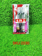 All four components of the stainless steel 4-in-1 kitchen tool combo displayed