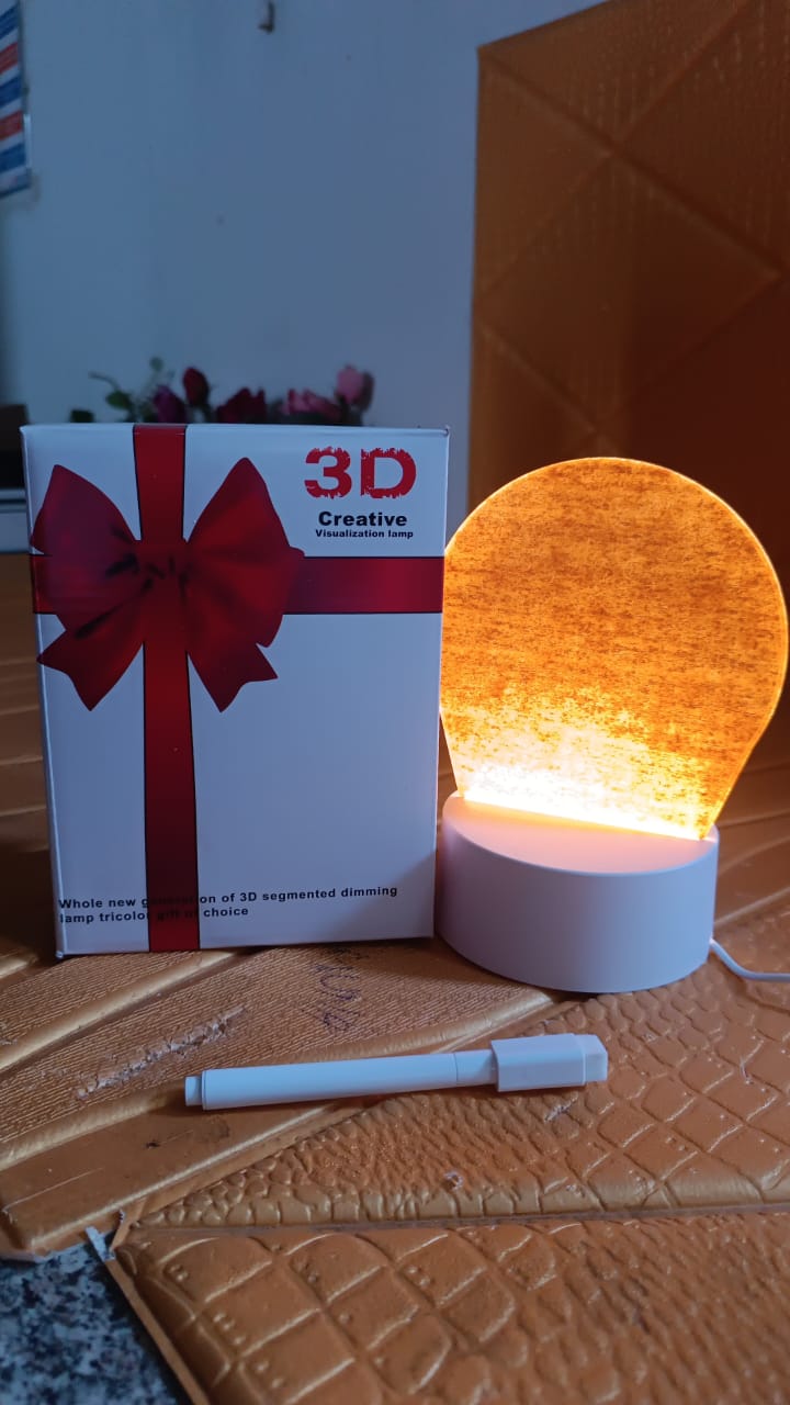 Magic Name Frame portable LED lamp with USB power cable and switch
