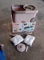 Ganesh spin mop in use, demonstrating its 360-degree cleaning capability for Indian homes.