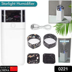 Side view of the Star Night Light Projector with ultrasonic mist.