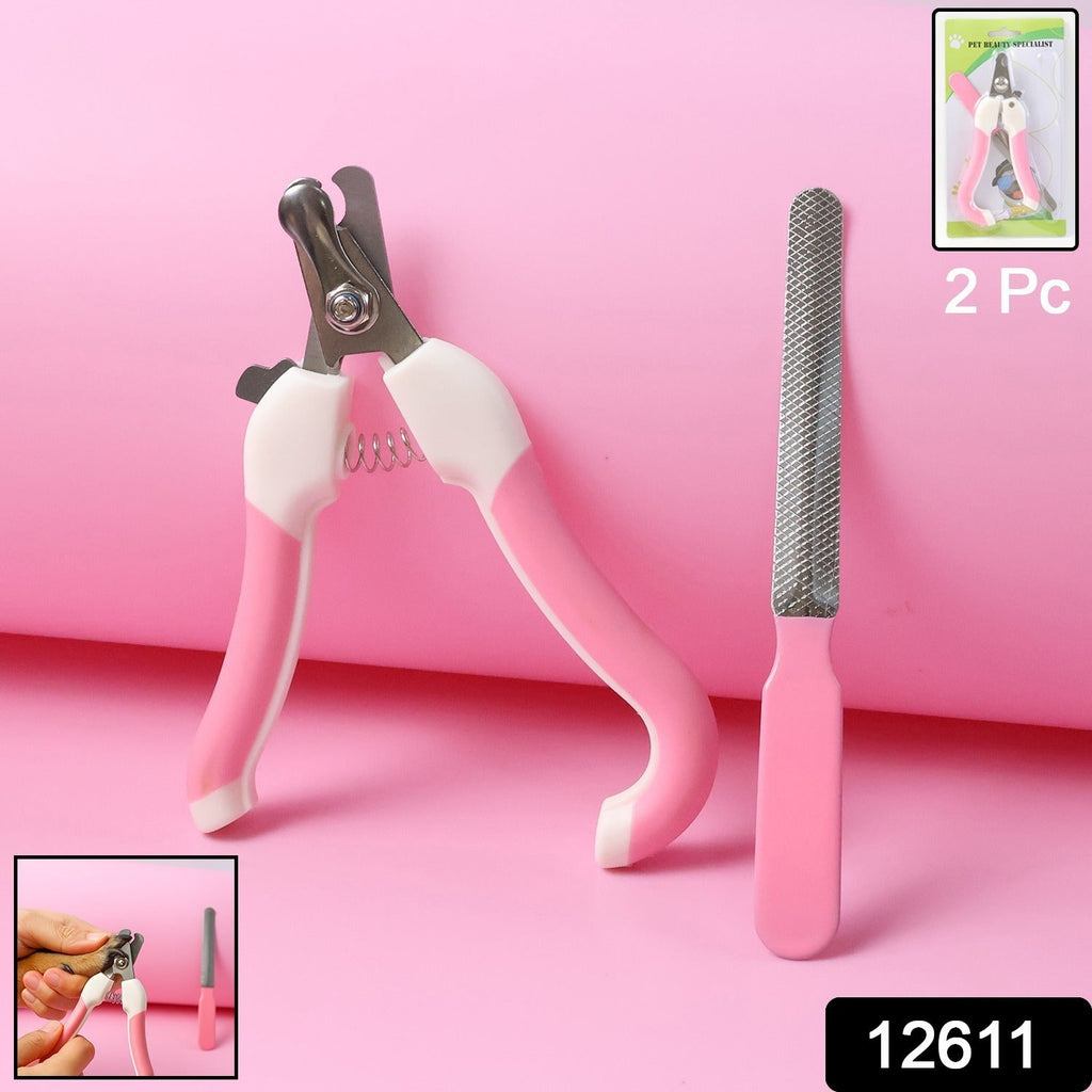 Professional pet nail clipper set featuring ergonomic non-slip handles
