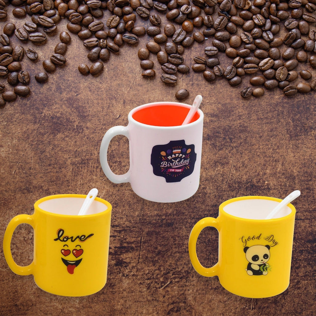 Elegant designer coffee mug with spoon, presented in a gift box.