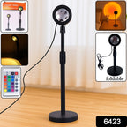 Sunset Projection Lamp illuminating a cozy bedroom with warm, ambient light.