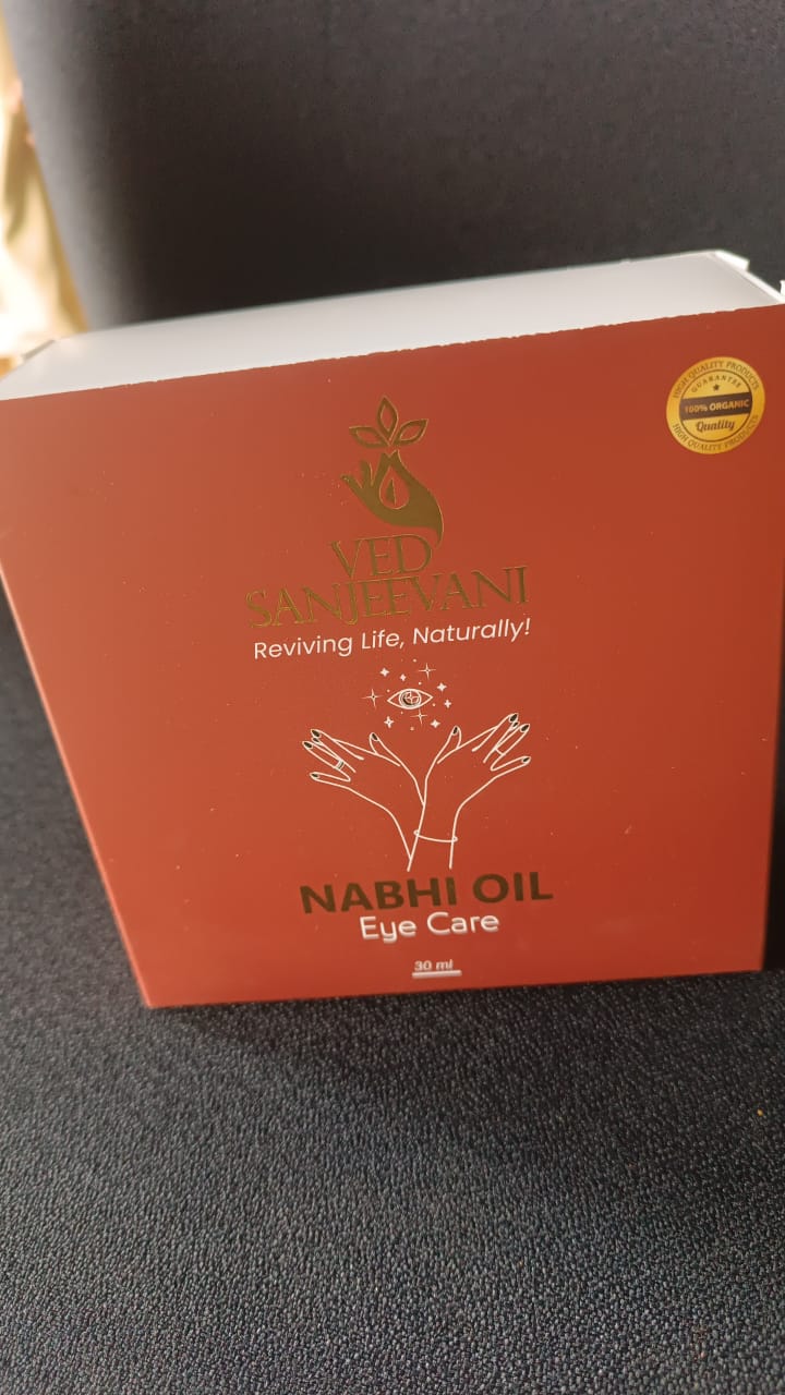 Ved Sanjeevani Nabhi Oil herbal eye care product packaging