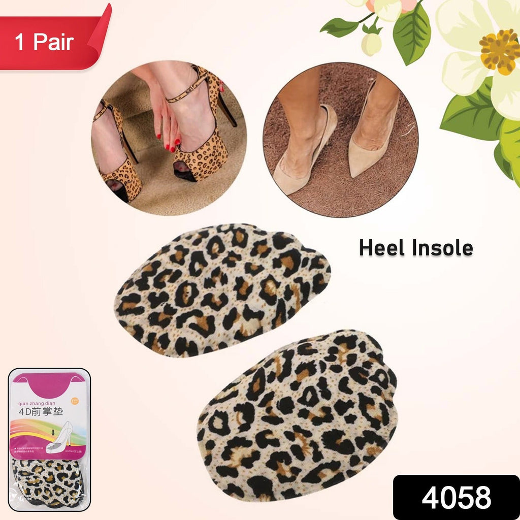 Non-slip heel cushion insert pad installed in a high heel shoe