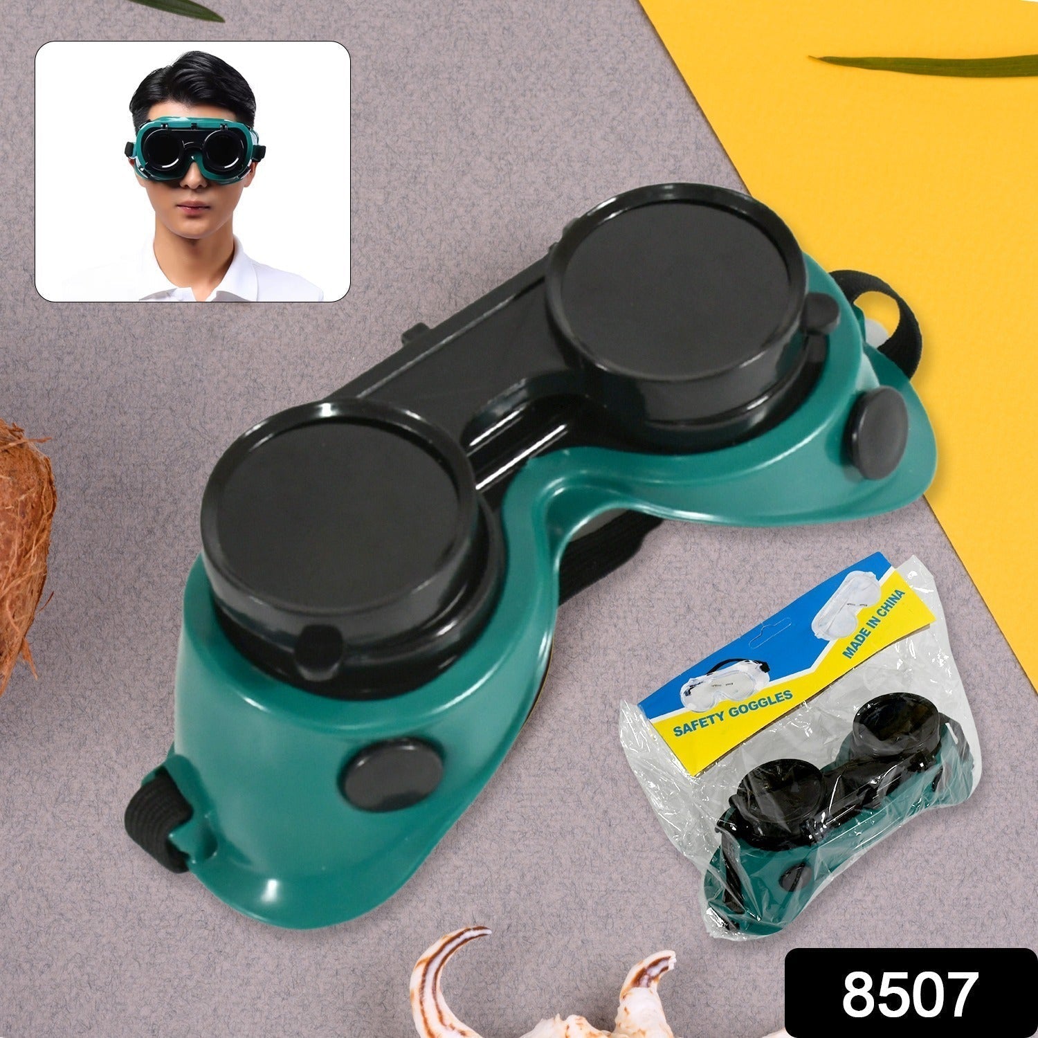 Person wearing BoltForce Welding Goggles for eye protection during work