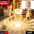 Close-up of the elegant Crystal Night Light, showcasing its unique textured design.