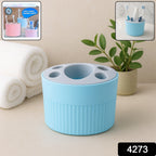 Bathroom toothbrush and utility organizer with multiple compartments