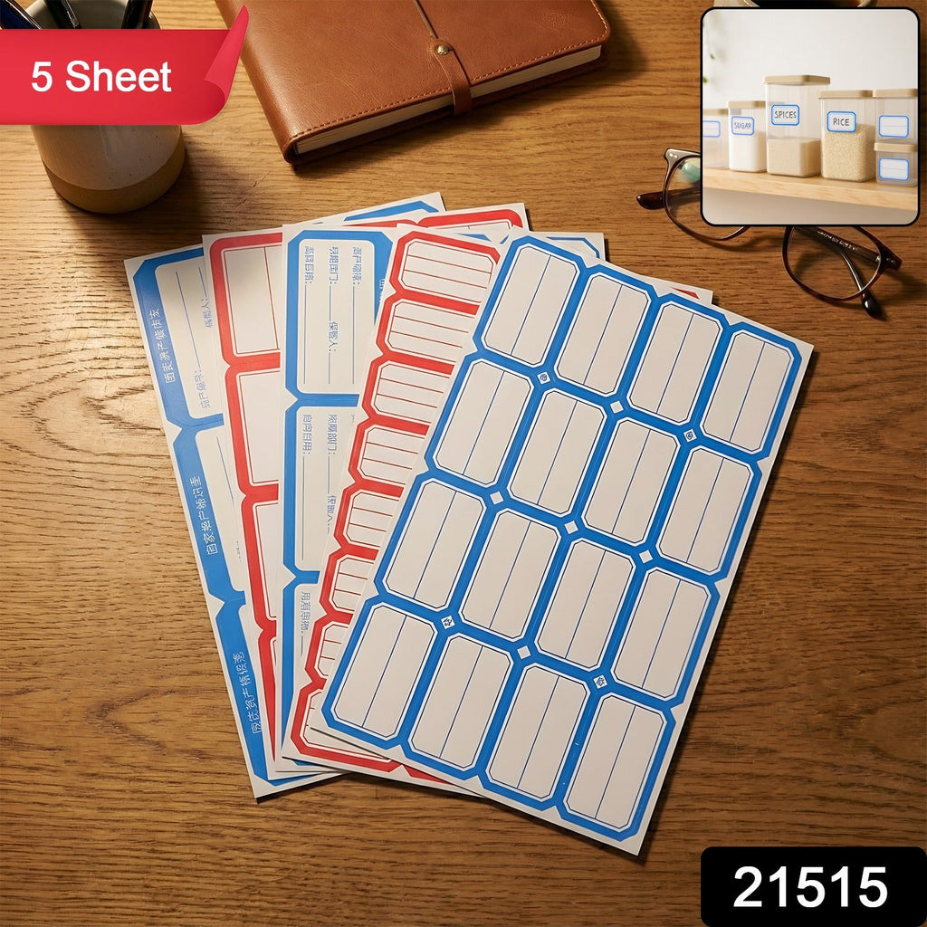 Writable label stickers on spice jars and kitchen storage containers for home organization