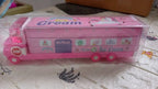 Collection of Kids Truck Pencil Cases in different vibrant designs, ready for school.