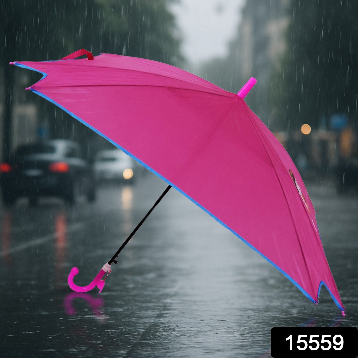 Elegant hook grip umbrella showcasing durable windproof frame
