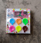 Brightly colored clay for kids, encouraging sensory development.