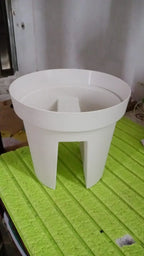 Balcony flower pot holder set displayed for gardening and gardening tools