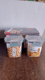 Apex airtight food storage containers with measurement scale showing size