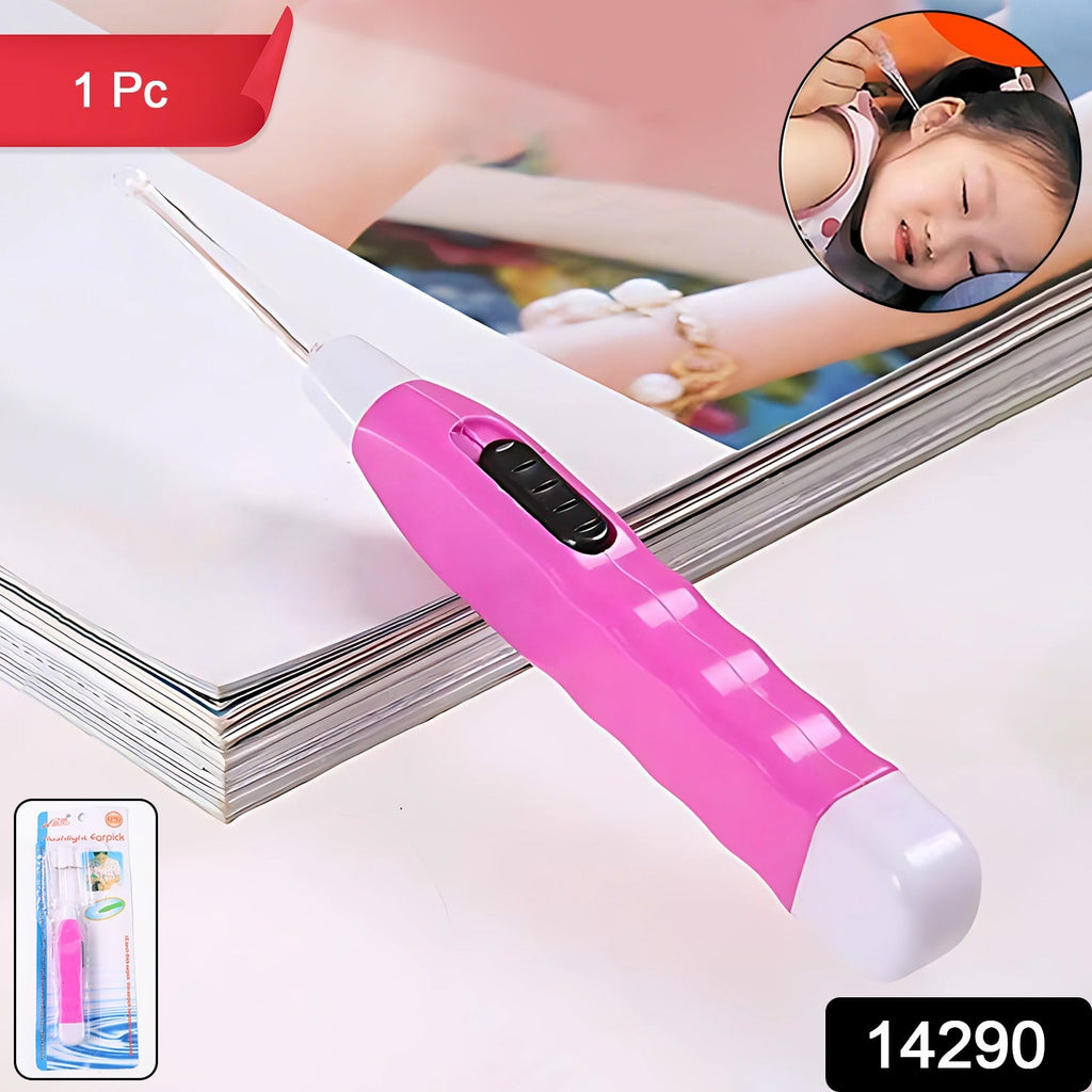 Soft tip LED light ear pick tool with tweezer for hygienic ear cleaning