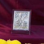 Video showcasing the elegant silver Saraswati Maa photo frame with stand