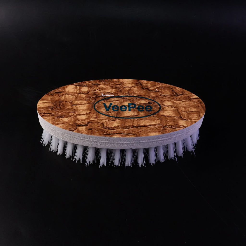 Diamond Cloth Washing Brush with printed top surface and contoured grip for comfortable handling.
