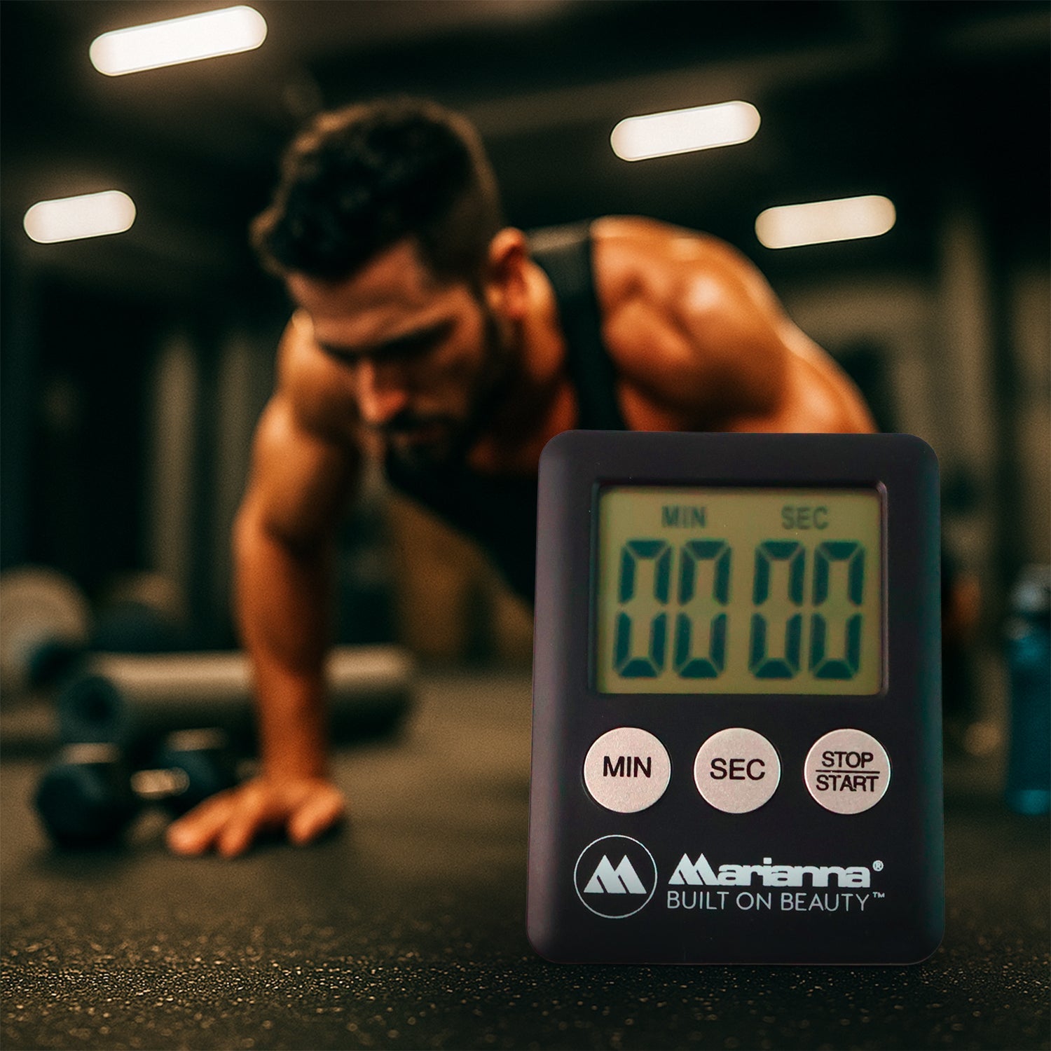 Compact cooking timer with a modern design, perfect for any kitchen.
