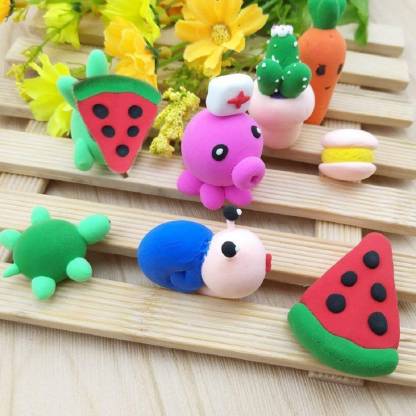 Child-friendly non-toxic dough clay in five different colors for imaginative play.