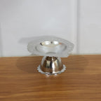 Spiritual puja decoration with stainless steel diya stand