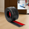 Silicone door bottom seal strip installed on door edge blocking dust and noise