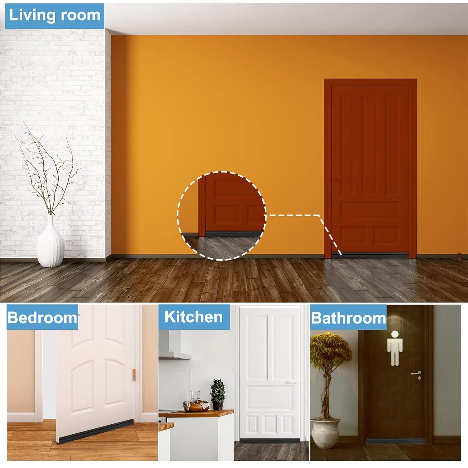 Detailed specs of 1 meter silicone self-adhesive door bottom seal strip