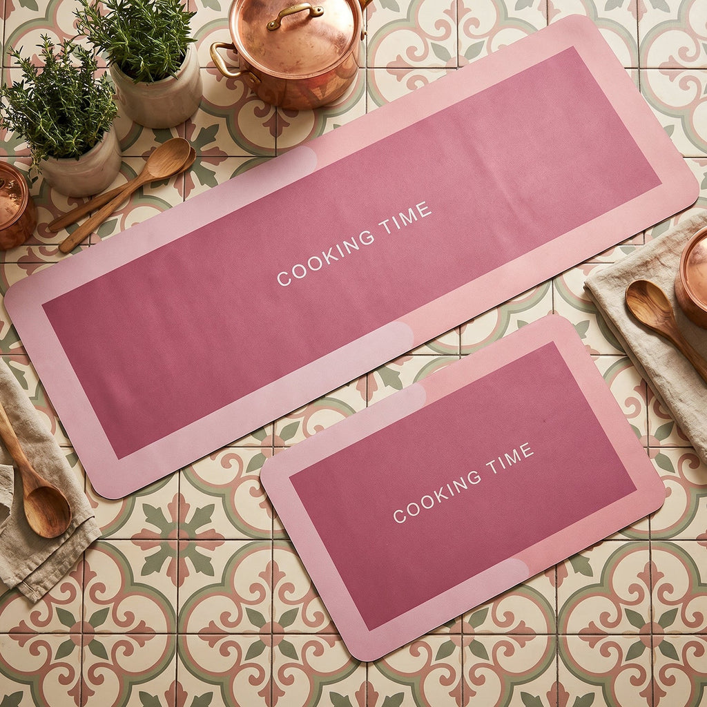 Soft absorbent floor mats for kitchen area