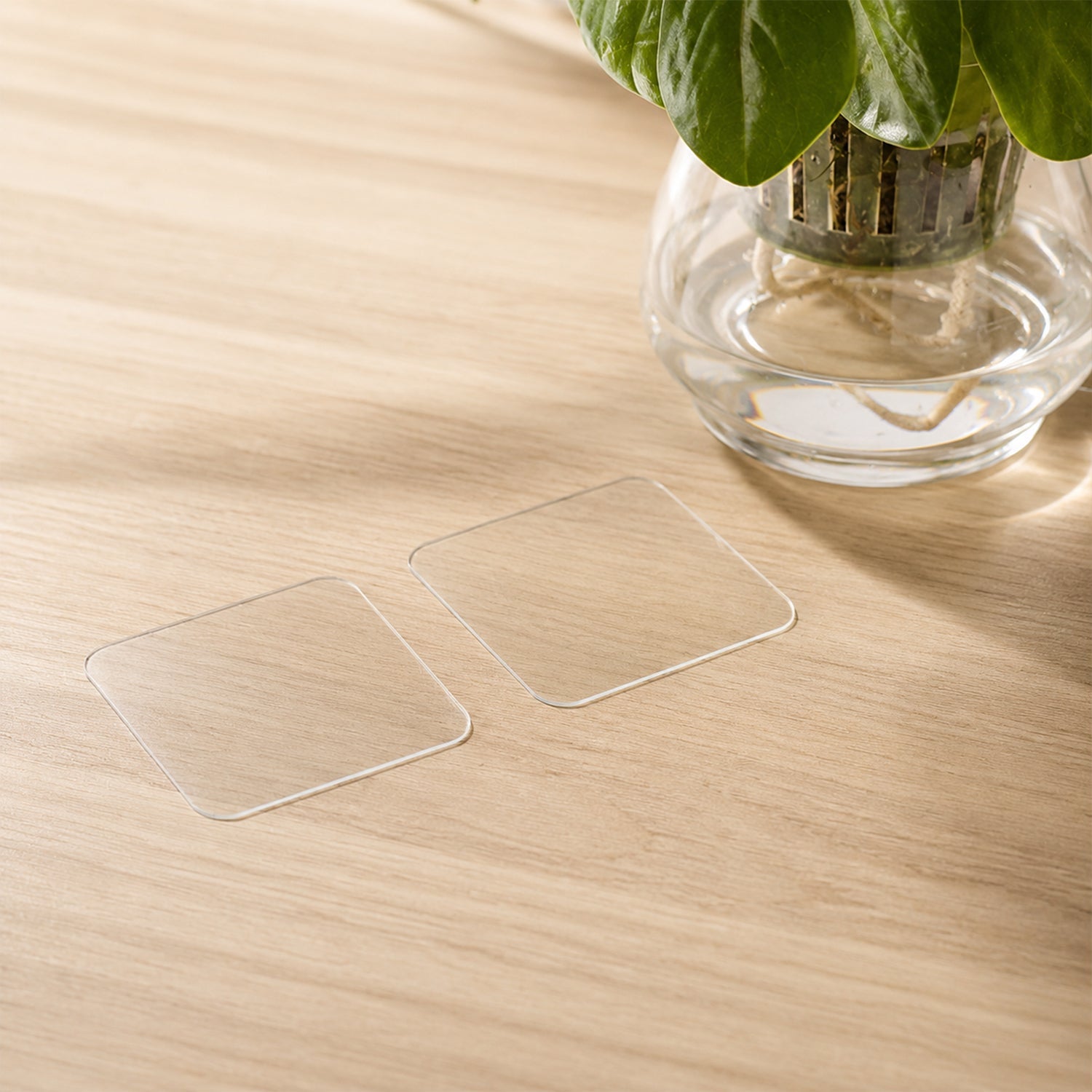 Lifestyle image showing use of adhesive tape on wooden surface